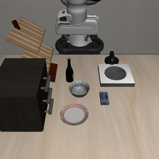 Put the bowl on the stove, frame 0004