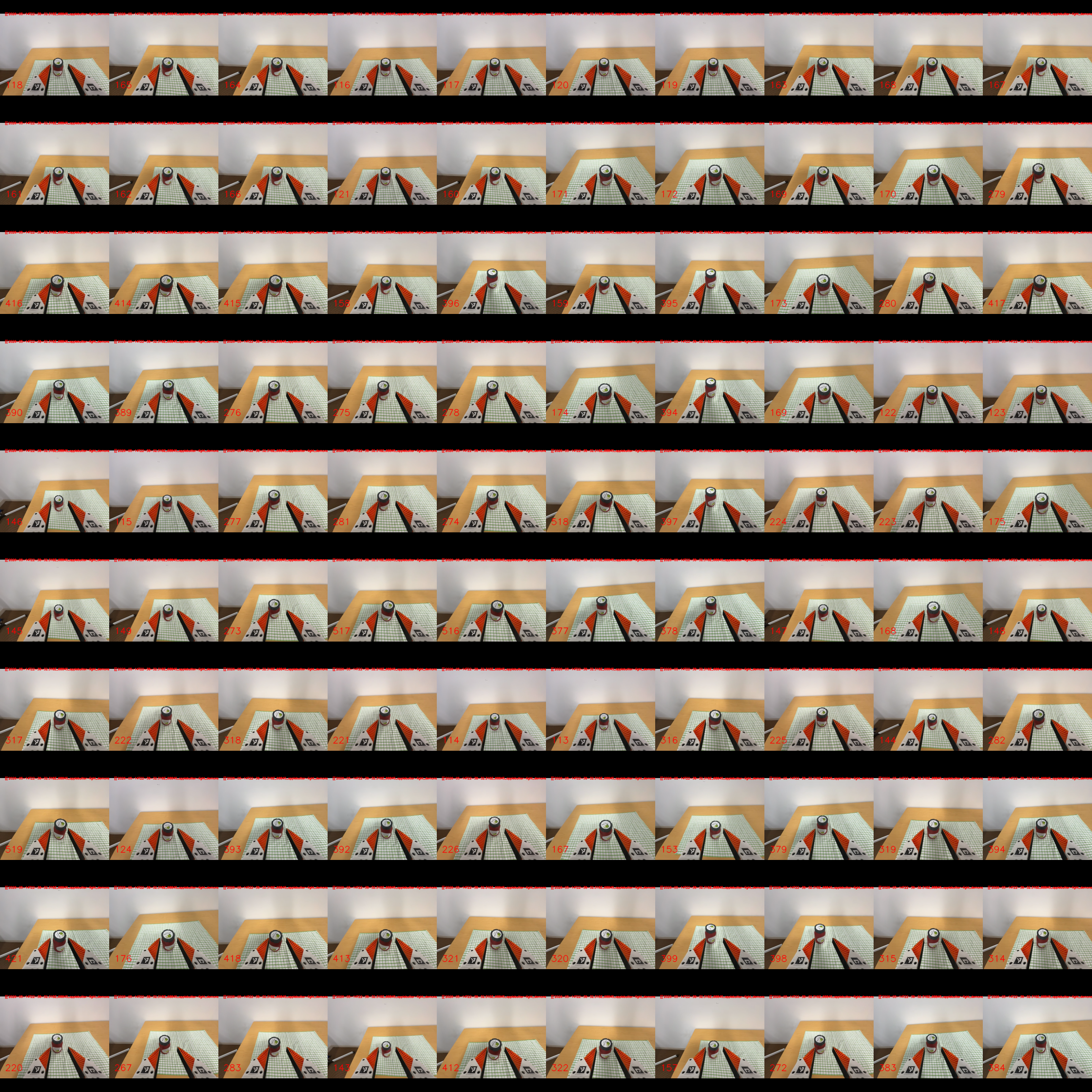 Contact sheet of extracted Memory Anchor frames from the OpenJar task.